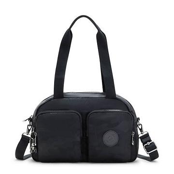 Kipling Cool Defea Iconic Shoulder Bags Black Camo Embossed | AU 1393OK